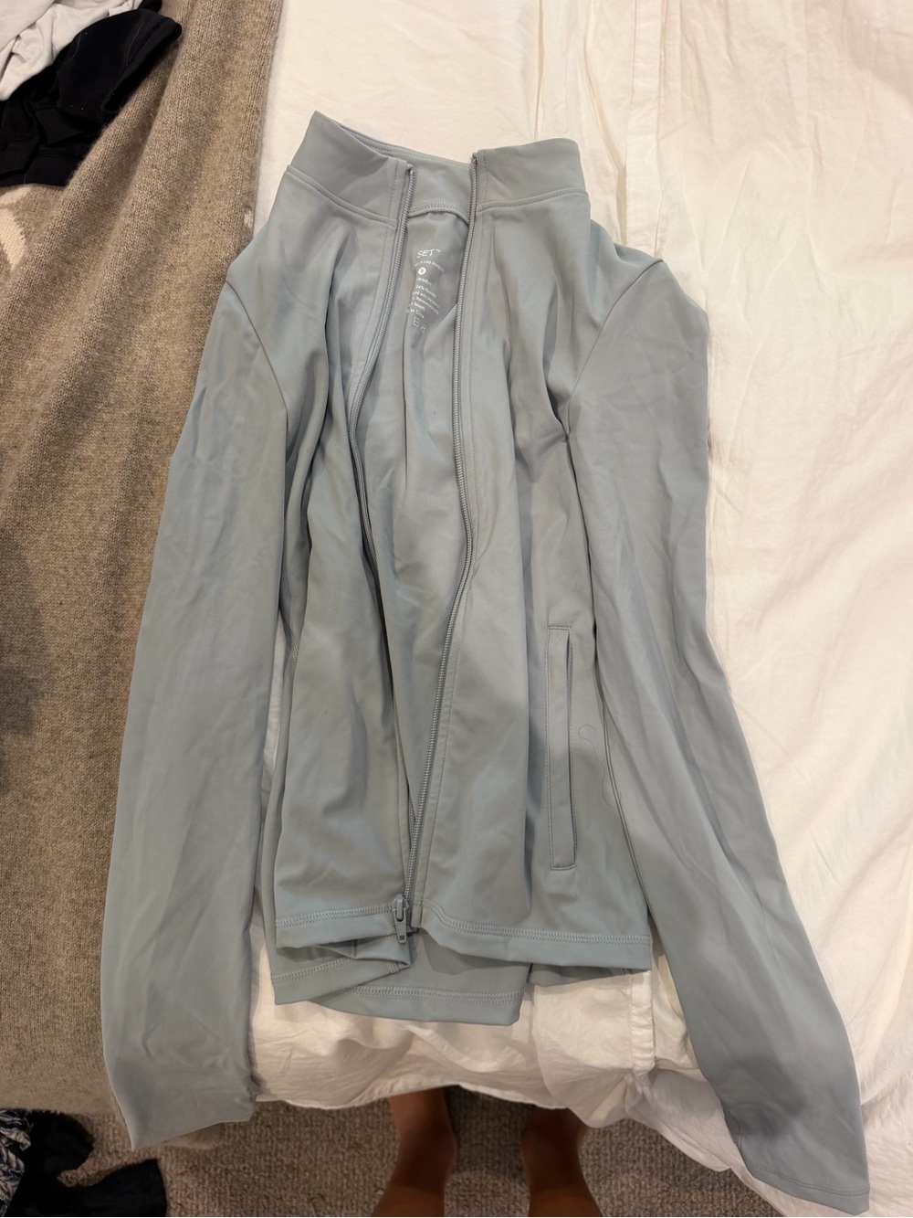Light Blue/Grey Women's Zip Jacket